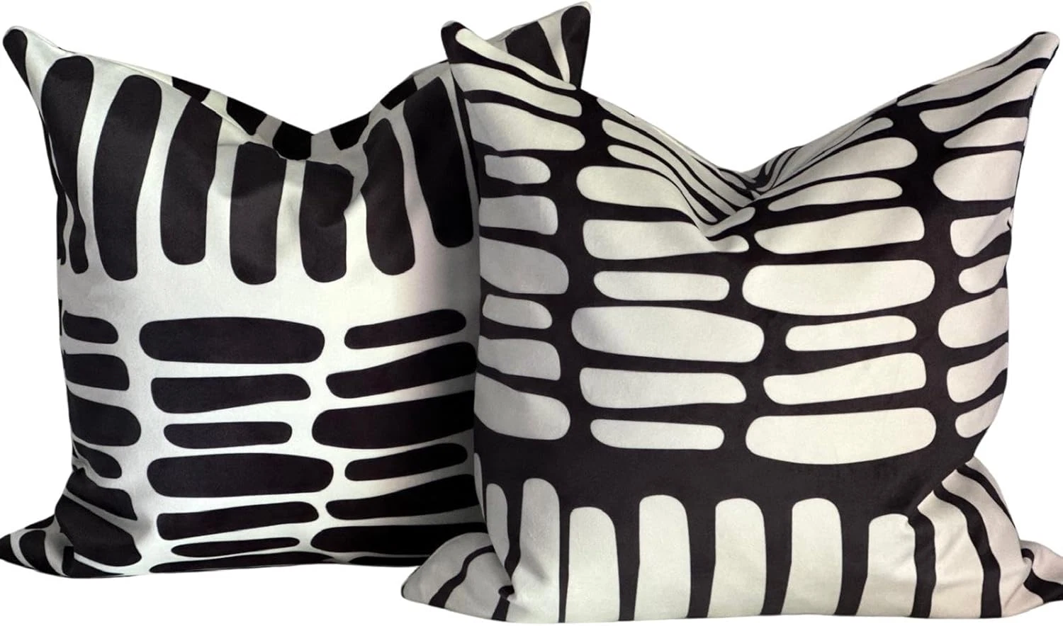 Decorative Modern Throw Pillow Covers 18x18 Set of 2 – Black and White Throw Pil
Opens in a new wind