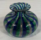 Murano Small Blown Art Glass Vase 2.5"