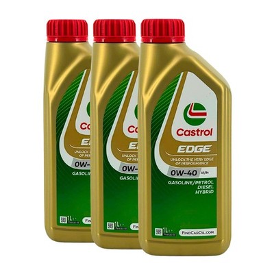 CASTROL Edge Fluid Titanium 0W-40 A3/B4 PKW-Motorenöl MB 229.5,RN0700, 3x1 Liter