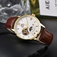 Orient Watch Japan Mechanical Movement Leathe...