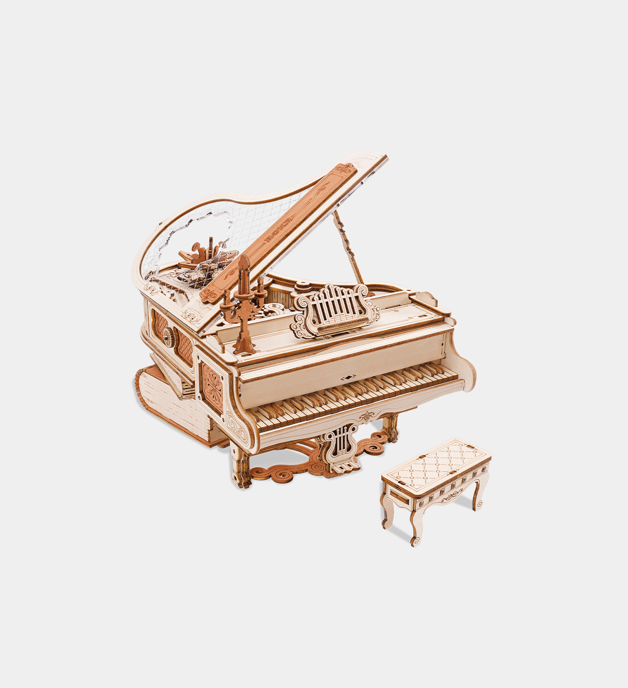 ROKR Magic Piano Mechanical Music Box 3D Wooden Puzzle AMK81