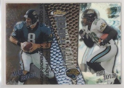 1999 Topps Finest Double Team Right Side Refractor Mark Brunell Fred Taylor 9b4