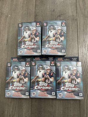 2025 Topps Chrome Football Hanger Boxes Lot Of 5