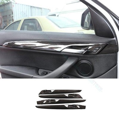 Fit For BMW X2 F39 2018-2021 Black Wood Grain Inner Door Panel Trim Cover Strip