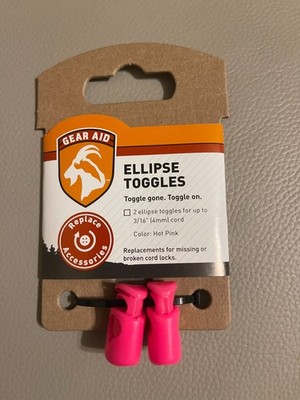 Gear Aid Ellipse Toggles Cord Locks No Sew Replacement Tightening -Pink 