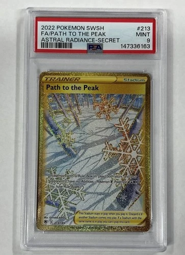 2022 PSA 9 FA Path To The Peak #213 Full Art Gold Secret Rare Pokemon TCG AR