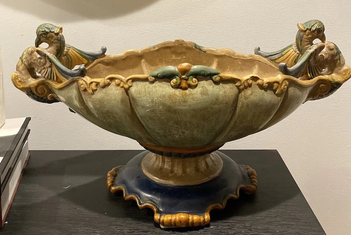 Large Antique Majolica Centerpiece 