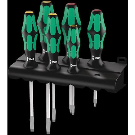 WERA 334 SK/6 Rack Screwdriver Set Kraftform Plus Lasertip and Rack 5007680001