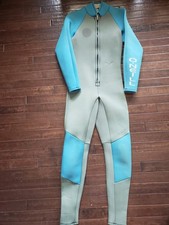 O'Neill Women's Epic 4/3mm Front Zip Full Wetsuit Size M Vintage Blue Grey