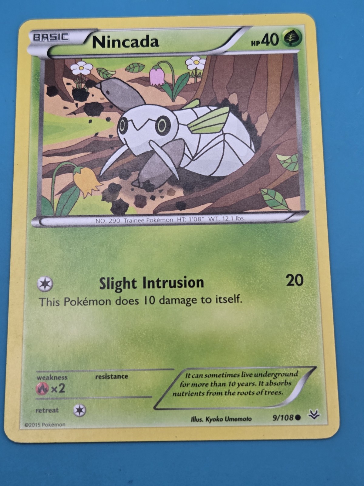Pokemon TCG Nincada 9/108 Roaring Skies Regular MP