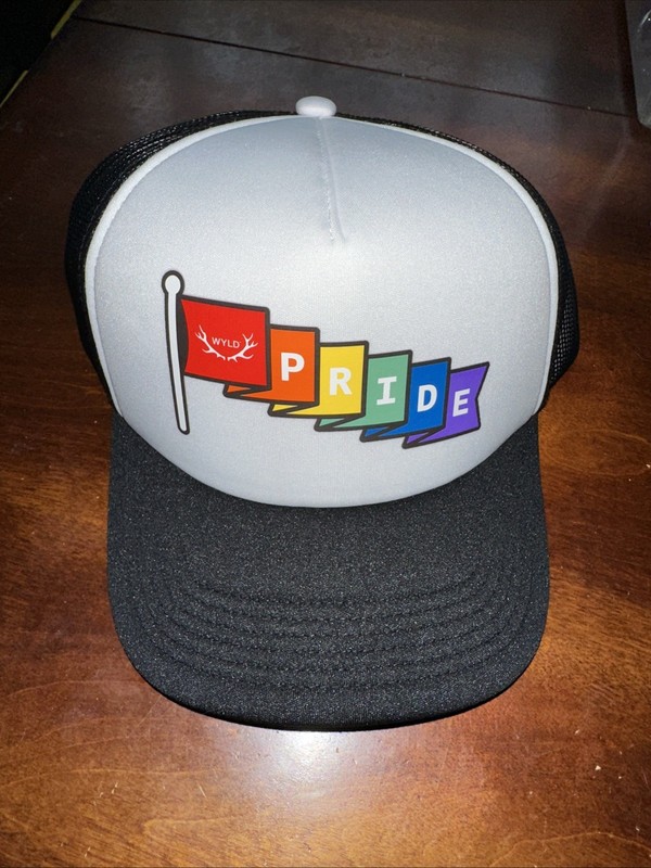 WYLD Pride Branded UNISEX Black And White Adjustable Hat Never Worn!!!