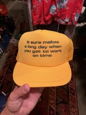 Vintage Funny Novelty Trucker Hat SnapBack Sl...