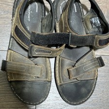 ROCKPORT Mens Brown Leather Upper Sandals Trutech Lightweight