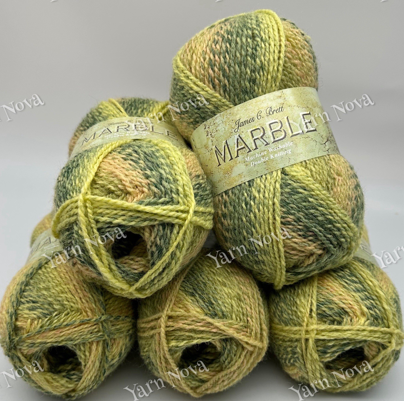 James C Brett Marble DK Double Knitting Crochet Yarn Wool - 5x100g Balls - MT63
