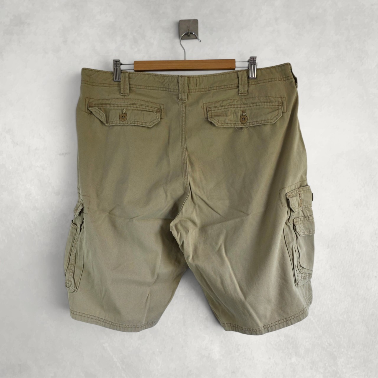 Lee Dungarees Cargo Shorts Mens W40 Beige Relaxed Utility Workwear Casual image 6