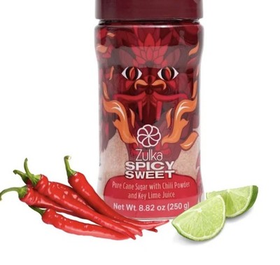 Zulka Spicy Sweet Pure Cane Sugar w/Chili Powder & Key Lime Juice (250g)