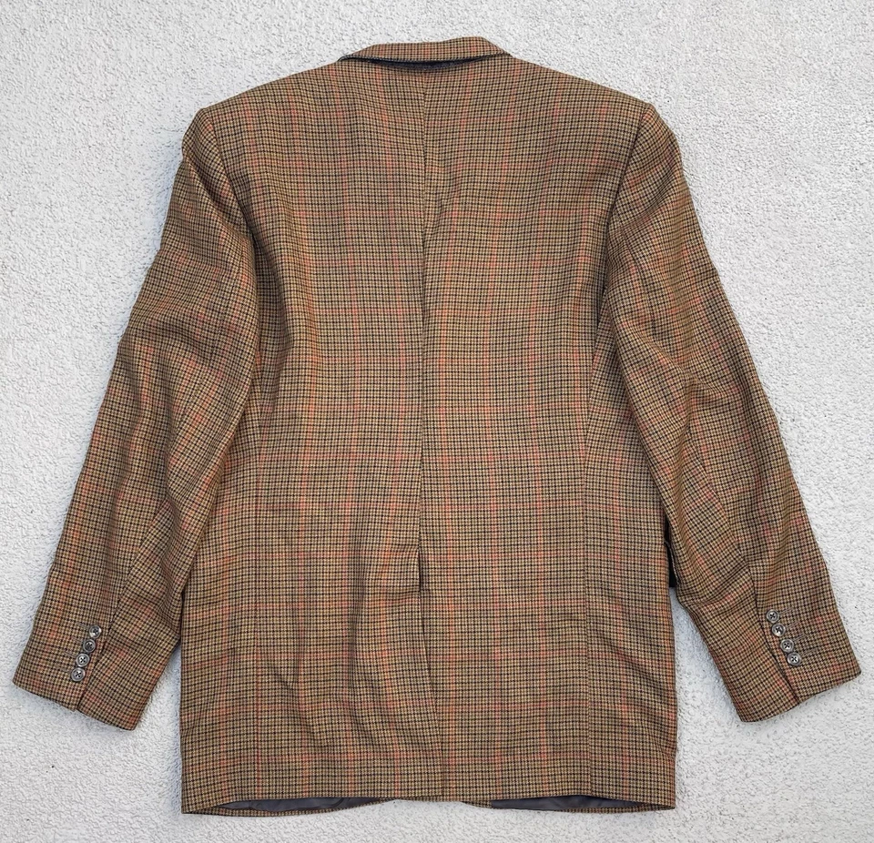 Blazer Barney’s New York Ing Loro Piana 42L para hombre 100 % cachemir a cuadros pata de gallo Foto 3 de 4