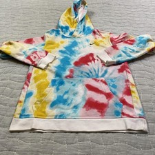 Nike Hoodie Youth XL Multicolor Tie Dye Pullover Sweatshirt Fleece Swoosh Logo