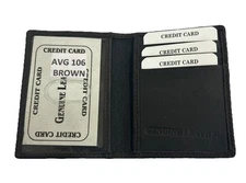 GENUINE COW HIDE LEATHER SLIM CARD WALLET WITH 07 CARDS (AVG 106)