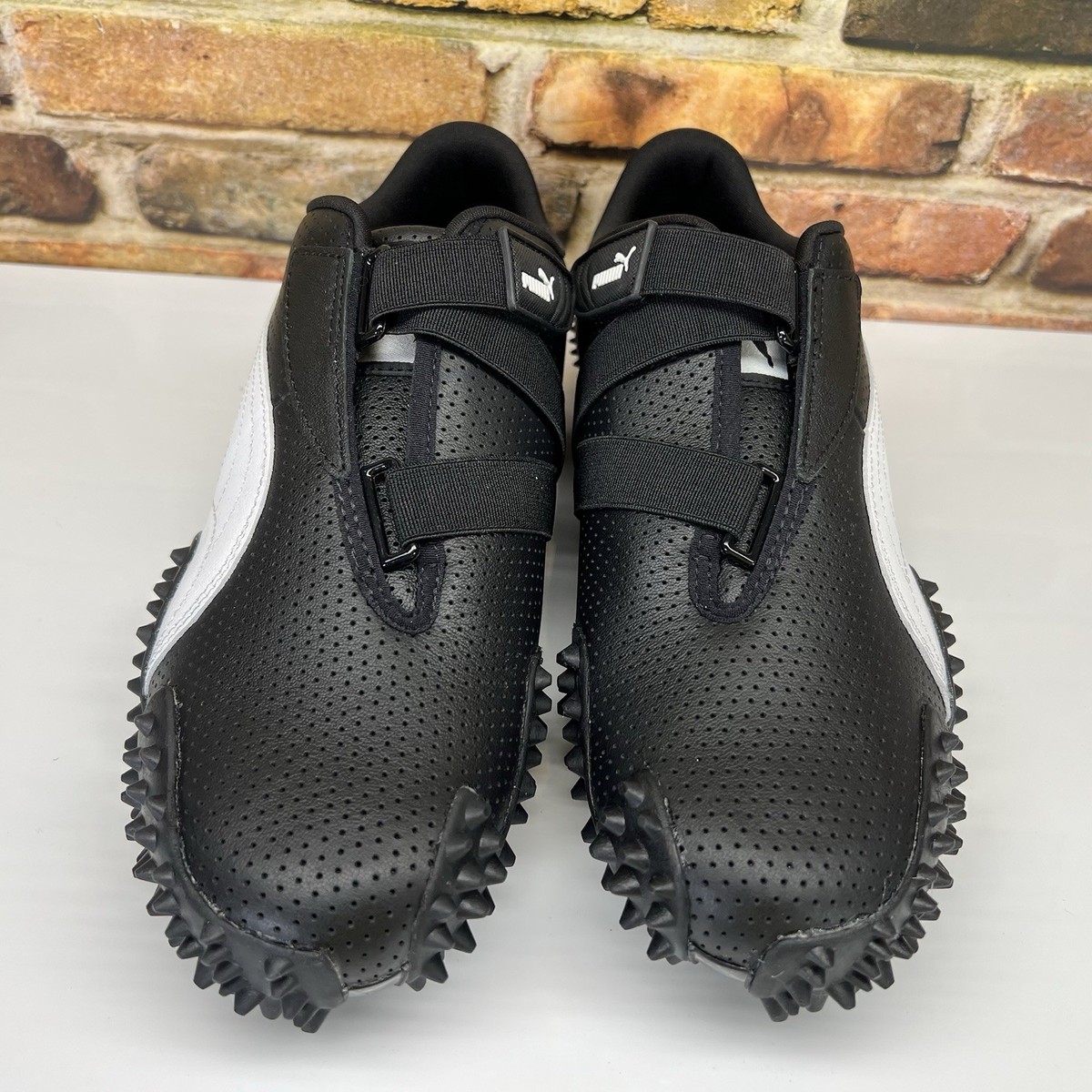 Mens Size 8 - PUMA Mostro Perforated Leather Pack Black White