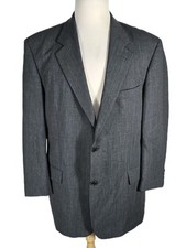 Hugo Boss Mens 46R Gray 100 Wool Lt.Weight Sport Coat B42