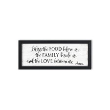 Bless The Food Before Wall Decor:Farmhouse Kitchen Signs Wall Decor Bible Ver...