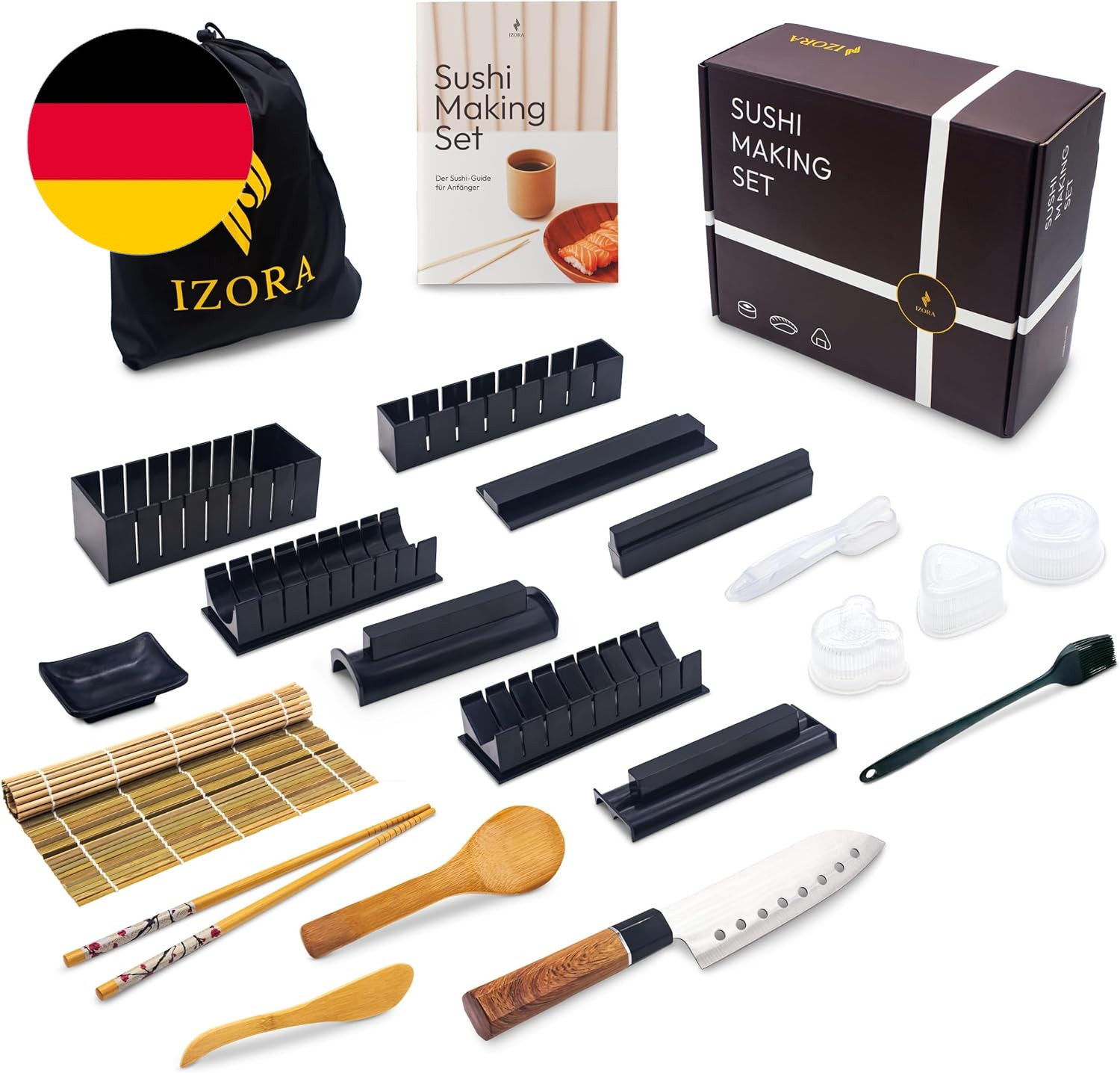 Sushi Maker Set Mit Anfänger-Guide Inkl. Ausführlicher Anleitung, Einfache Rezep