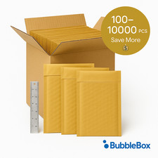  000 4x8 Kraft Bubble Padded Envelopes Mailers Yellow Shipping Bags Bubblebox