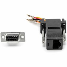 Rocstor DB9 to RJ45 Modular Serial Adapter - Black Y10A342B1