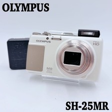Working Condition OLYMPUS SH 25MR White Compact Digital Camera Olympus Compact C