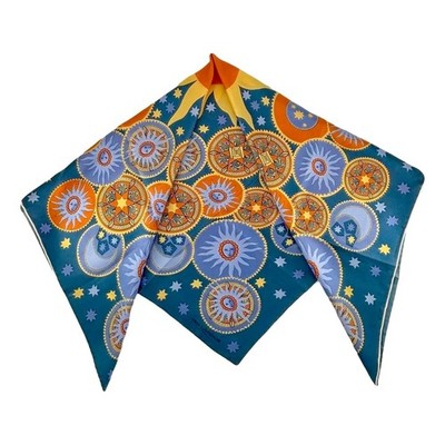 New Vintage TED LAPIDUS Square Silk Scarf Authentic Never Used Made in France