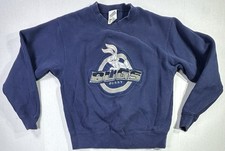 Vintage 2000 Warner Bros Bugs Bunny Sweatshirt Small Blue Embroidered Logo