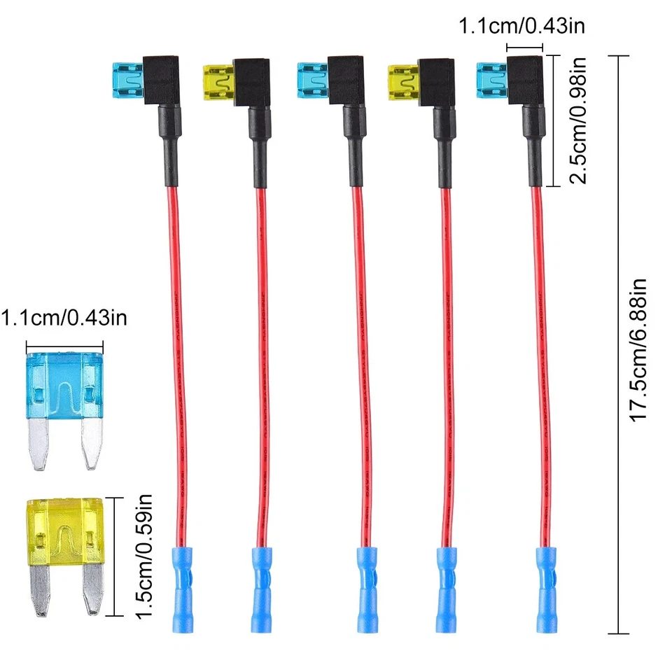 30Pcs Fuse TAP ADAPTER KIT 12V 15 Amp 20Amp Car Add-a-circuit Mini ATM APM Blade - Image 2 of 4