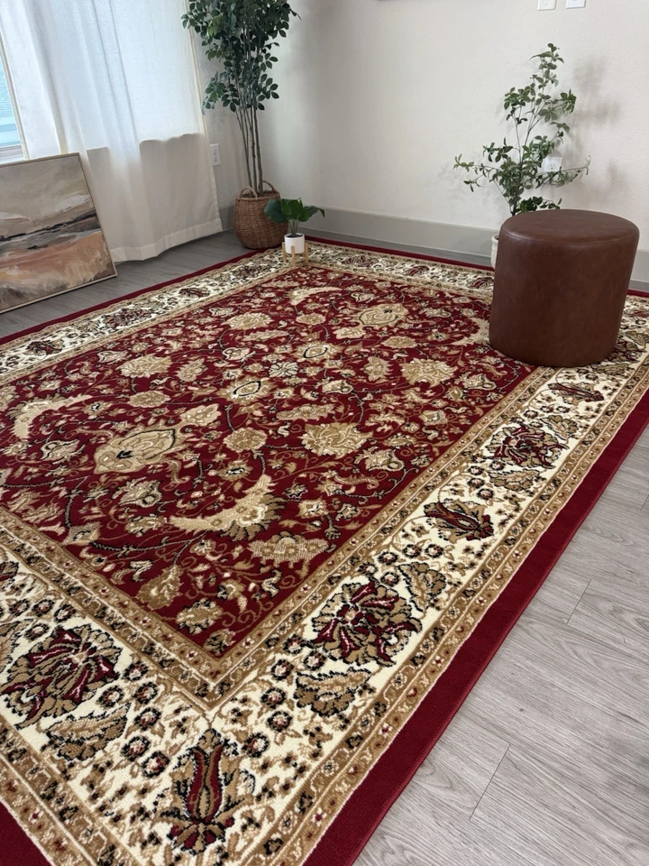 Traditional Oriental 5x7 Area Rug Area Rugs  Carpet Living Room Red - Image 4 of 4
