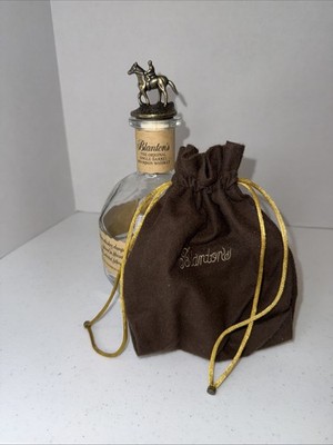 Empty Blanton's Single Barrel Bourbon Bottle with Horse Stopper B With Bag  