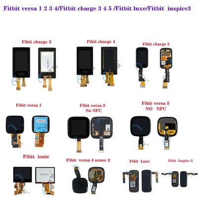For Fitbit versa 1 2 3 4 / Fitbit charge 3 4 5 LCD Screen Display Replace