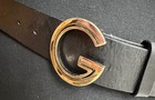 Gucci Vintage Belt Unisex BLACK Size 36