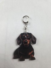 DACHSHUND Acrylic Key Chain Ring - Very cute Dog. KC2-13 