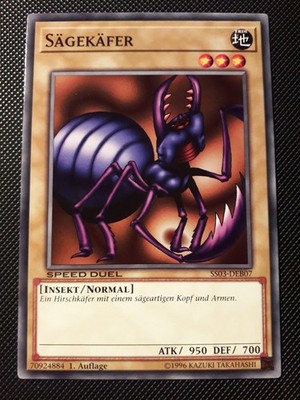 Yu-Gi-Oh! Saw Beetle, SS03-DEB07, Common, 1st Edition, German, Near Mint