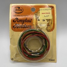 Vintage 1975 Goody Ponytail Holders Braided Elastic 14 Pc Open Package
