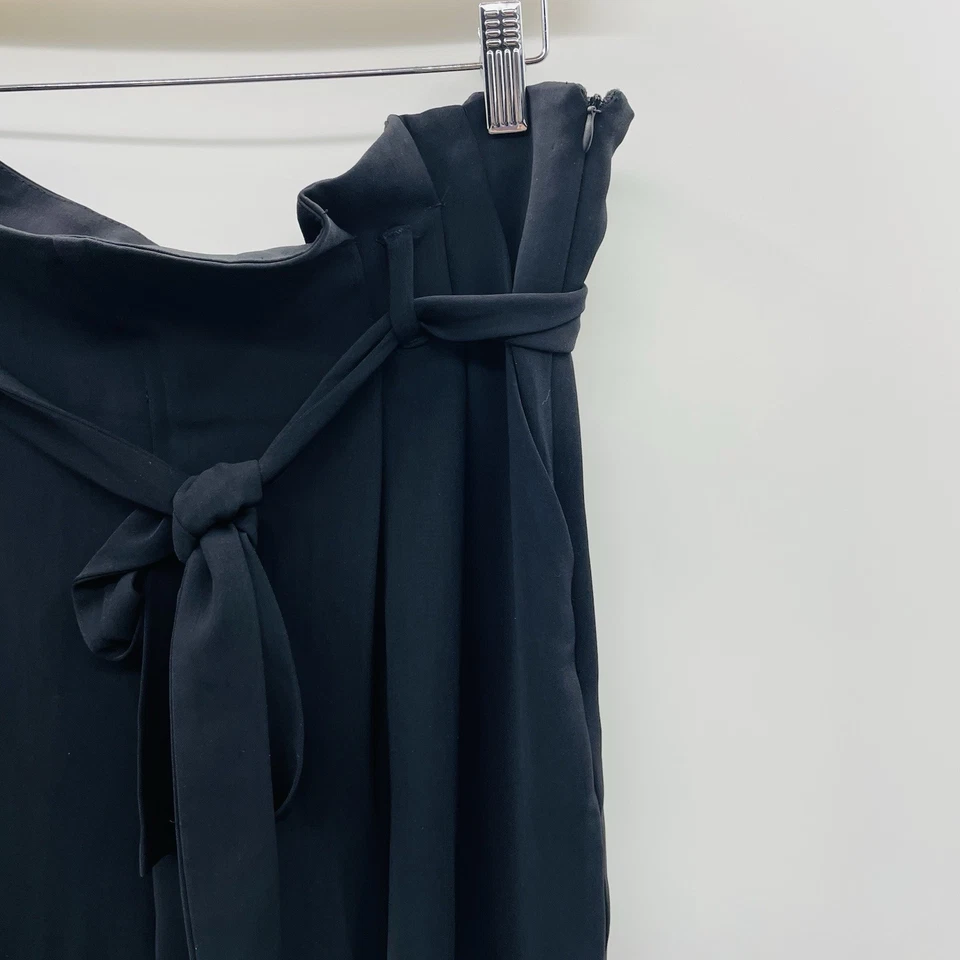 RACHEL Rachel Roy Mujer Talla 12 Bolsa de Papel Pantalones Cónicos con Cinturón en Negro $99 Foto 3 de 4