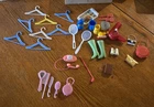 Vintage Barbie And Clone accessories Boots hangers phone Radio Food Lot Of 34