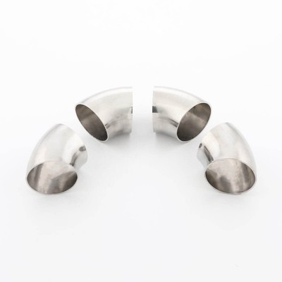 4PCS 2'' OD Exhaust Elbow 45 Degree 304 Stainless Steel Bent Pipes