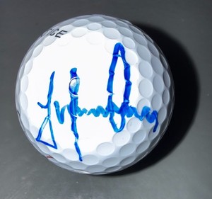 TREVOR IMMELMAN SIGNED AUTOGRAPHED GOLF BALL W/DISPLY CUBE COA #JJ22022