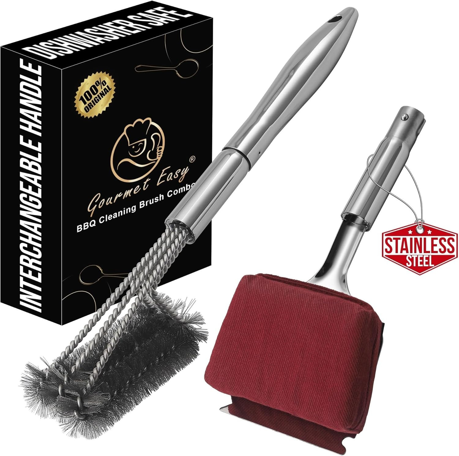 Spazzola Barbecue 3 in 1 | Spazzola per Griglia, Raschietto Spazzola Barbecuee S