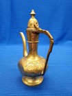 Vintage Brass 6" Oil Decanter Genie Lamp Hinged Lid Etched - World Gift India — photo 4