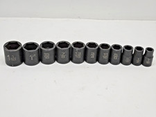 Matco Adv 11pc. 12 Dr Sae 6 Pt Shallow Impact Socket Set