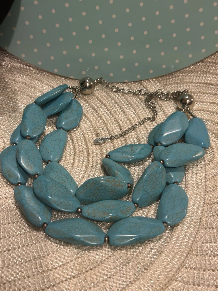 Pendientes Collar Turquesa Azul Colección Zi 2020 Joyería Paparazzi Foto 3 de 4