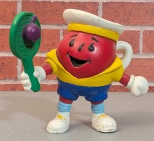 Vintage KOOL-AID Man Tennis Player - PVC Figure Kraft Foods - Pickle Ball Toy