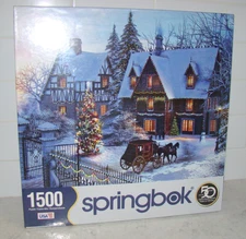 NEW Springbok  2017 HOME FOR CHRISTMAS 1500 Piece Jigsaw Puzzle Sealed